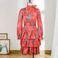 Ruffles Pleated African Dress