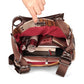 Genuine Leather Backpack Anti Theft Travel Back Pack for Women