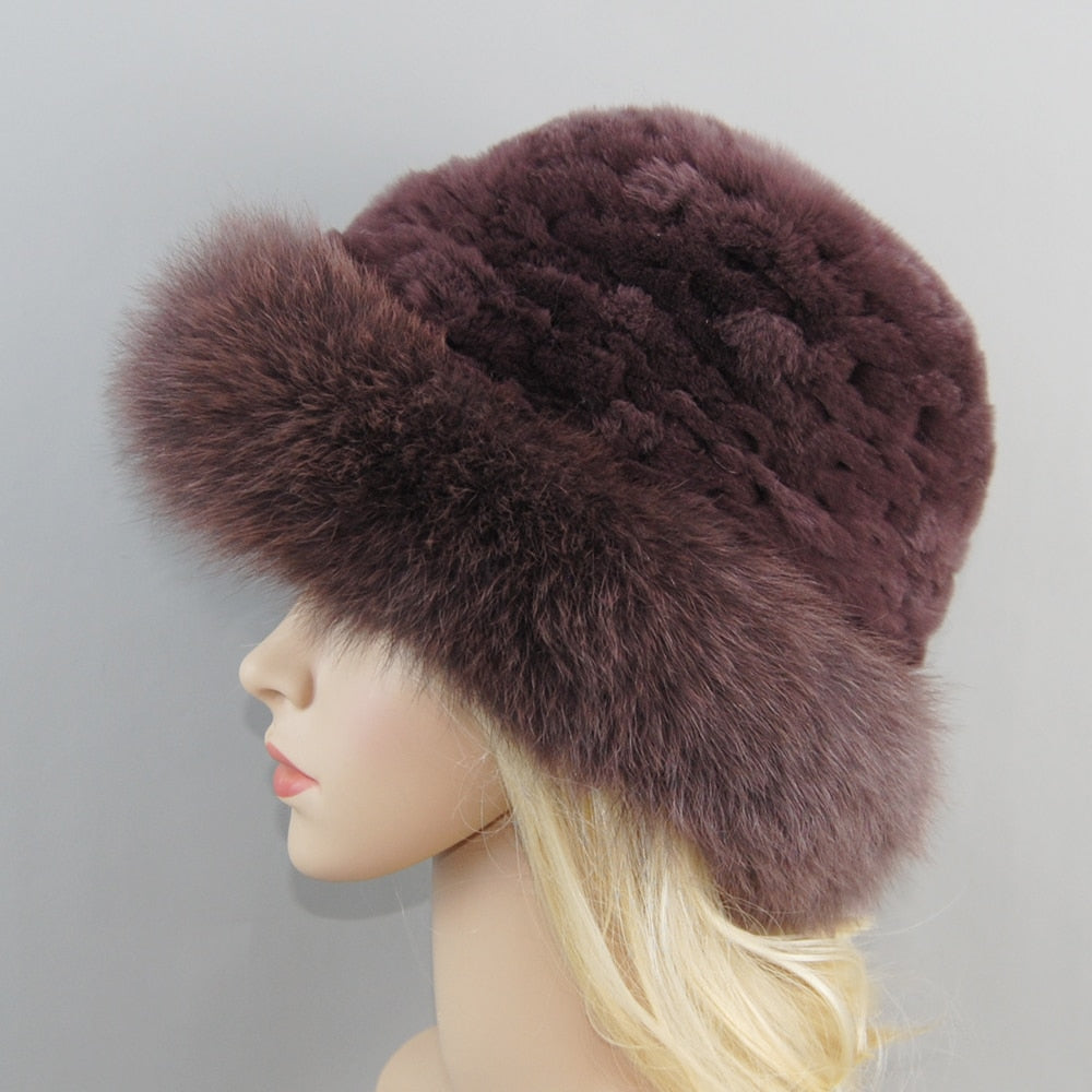 Fur Bomber Hat Winter Cap Beanies