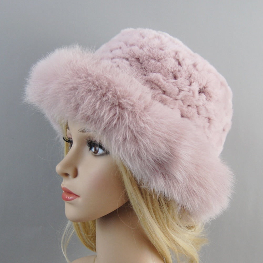 Fur Bomber Hat Winter Cap Beanies