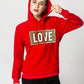 Love Leopard Print Hoodies Sweatshirt