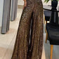 High Waist Sequin Long Loose Party Flared Pants
