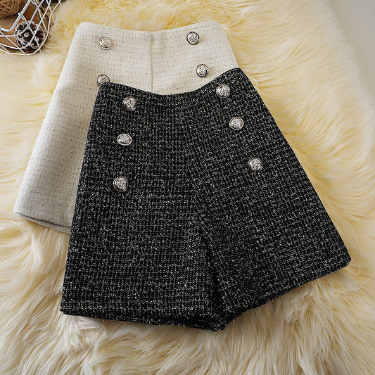 High Waisted Woolen Short for Women