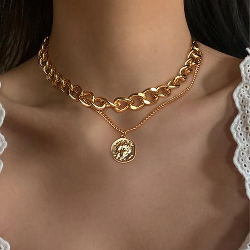 Multi Layered Pendant Necklace For Women