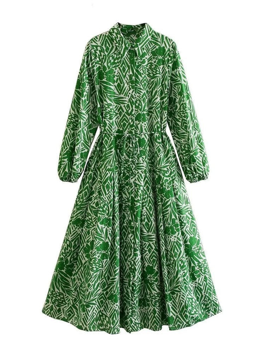 Vintage Graffiti Print Dress