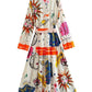 Vintage Graffiti Floral Print Dress