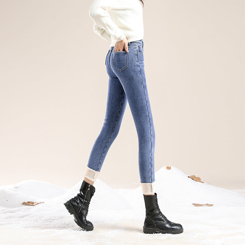 Jeans Pant Winter Velvet Fleece Lined Skinny Jeans