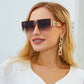 Rimless Square Frame Luxury Sunglasses UV 400