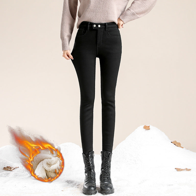 Jeans Pant Winter Velvet Fleece Lined Skinny Jeans