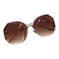 Luxury Round Gradient Sunglasses Women