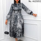 elegant flowery Print Dress