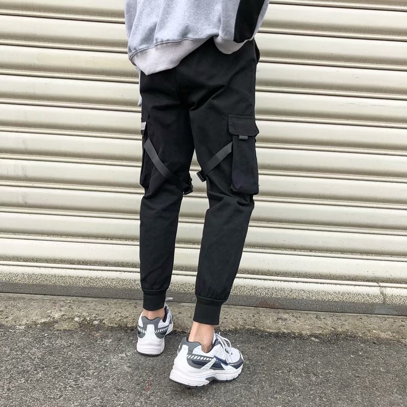 Cargo Pants Streetwear Hip Hop Casual Pockets Track Pants for Men