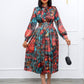 elegant flowery Print Dress