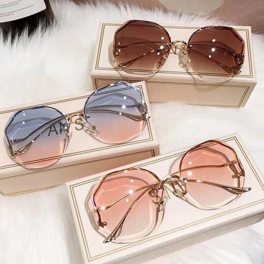 Luxury Round Gradient Sunglasses Women