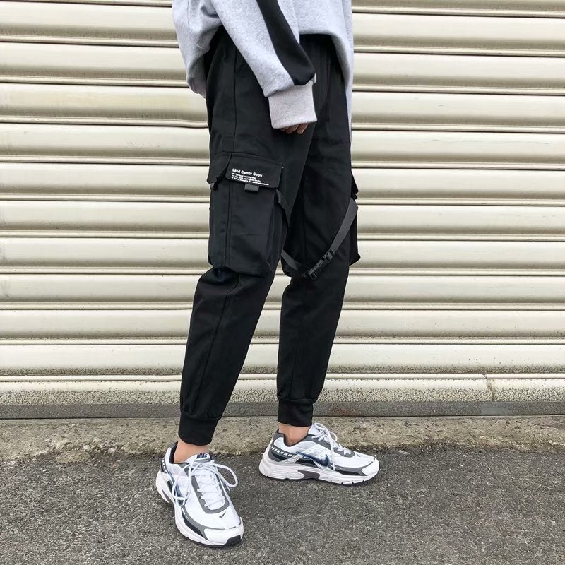 Cargo Pants Streetwear Hip Hop Casual Pockets Track Pants for Men