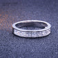 925 Sterling Silver Princess Zircon Wedding Ring Set