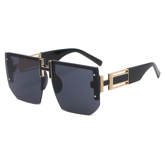 Rimless Square Frame Luxury Sunglasses UV 400