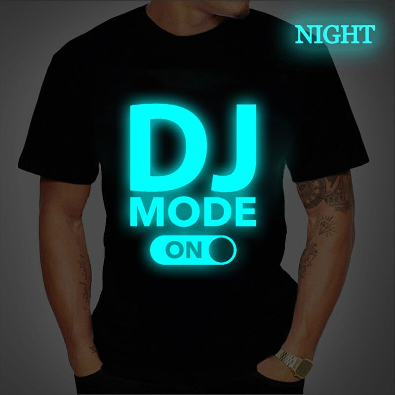 Dj Mode Print Luminous Tees T- shirt for Men