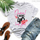 January To December Graphic Print T-Shirt Top for Women