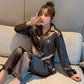 Sleepwear Silk Satin Pajama