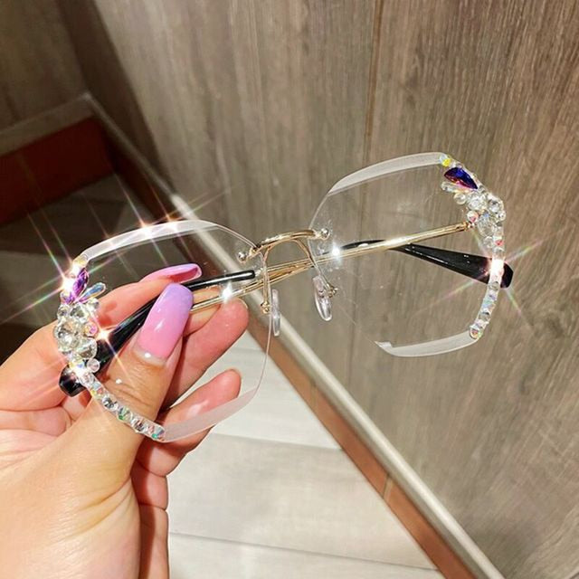Luxury Brand Design Vintage Rimless Sunglasses Women Men Fashion Gradient