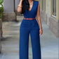 High waist v neck Jumpsuit for Women