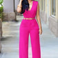High waist v neck Jumpsuit for Women