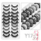 Natural False Eyelashes 5 Pairs Dramatic 3D Mink Lashes