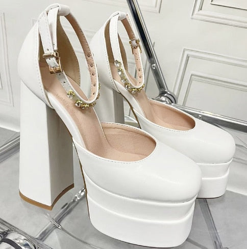 Thick Pumps Heels Sandals for Women