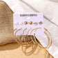 Gold Color Geometric Round Earrings Set For Women