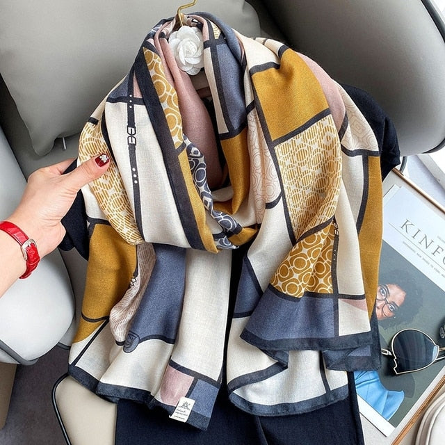 Winter Cotton Scarf for Women