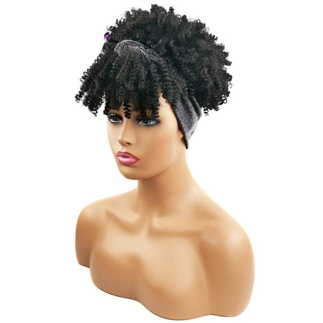 Kinky Curly Synthetic Headband Wigs For Women