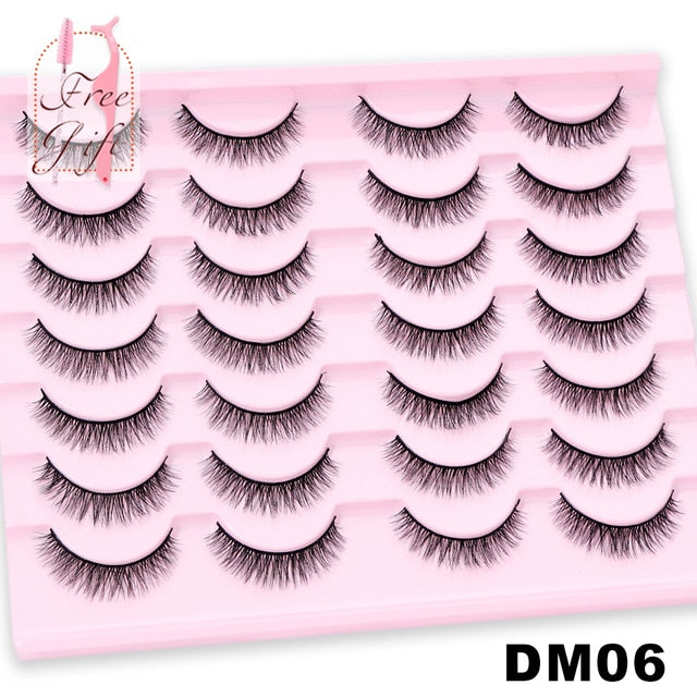 Natural False Eyelashes 5 Pairs Dramatic 3D Mink Lashes