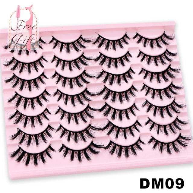 Natural False Eyelashes 5 Pairs Dramatic 3D Mink Lashes