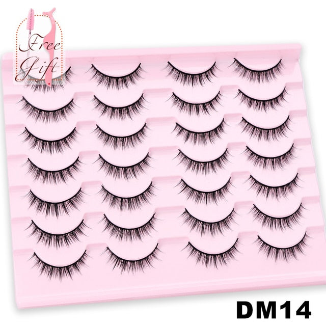 Natural False Eyelashes 5 Pairs Dramatic 3D Mink Lashes