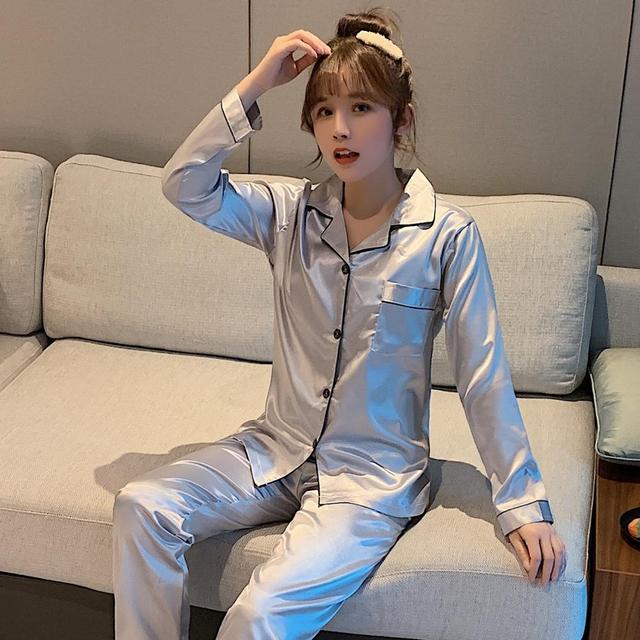 Sleepwear Silk Satin Pajama