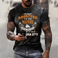 vintage Oversized America Route 66 Letters Printed O Collared T-Shirt
