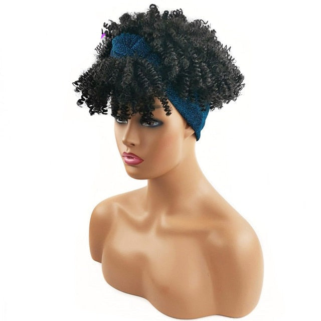 Kinky Curly Synthetic Headband Wigs For Women