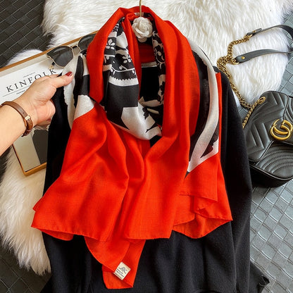 Winter Cotton Scarf for Women