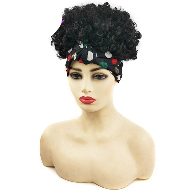 Kinky Curly Synthetic Headband Wigs For Women