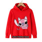 90s Y2k Anime Disney Stitch Hoodie Girls Children Cartoon Clothes Kid Boys Lilo Stitch Sweatshirt Manga Hoody Baby Casual Top