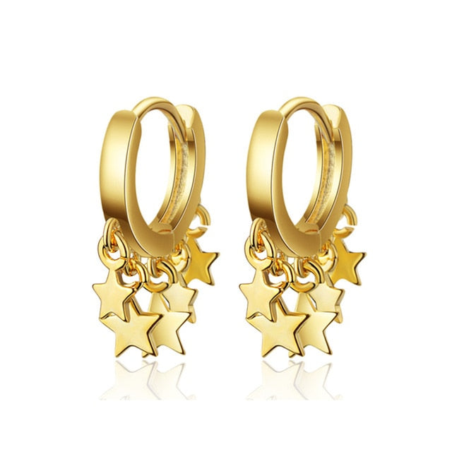 925 Sterling Silver Ear Buckle Small Hoop Earrings
