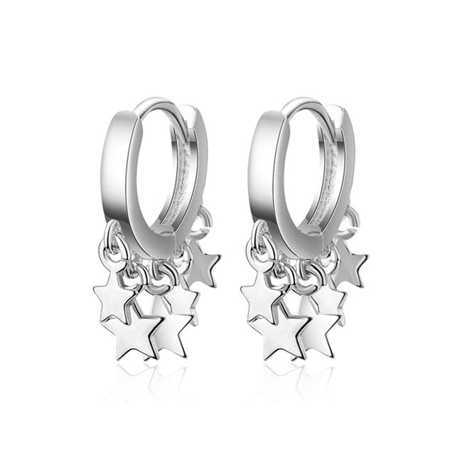 925 Sterling Silver Ear Buckle Small Hoop Earrings