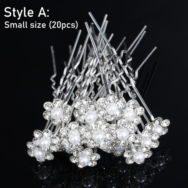 Pearl Rhinestone Wedding Hair Combs
