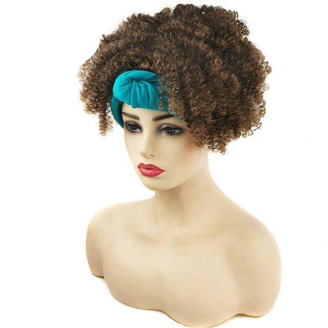 Kinky Curly Synthetic Headband Wigs For Women