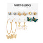 Pearl Crystal Stud Earrings Set For Women
