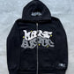 Y2K puffed print hoodie