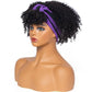 Kinky Curly Synthetic Headband Wigs For Women
