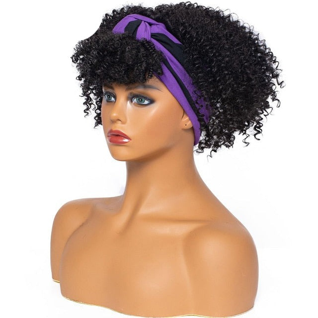 Kinky Curly Synthetic Headband Wigs For Women