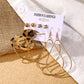 Gold Color Geometric Round Earrings Set For Women